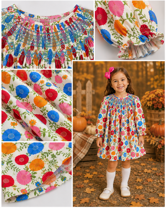 Bishop Long Sleeve Poppy Seed Print 10134B