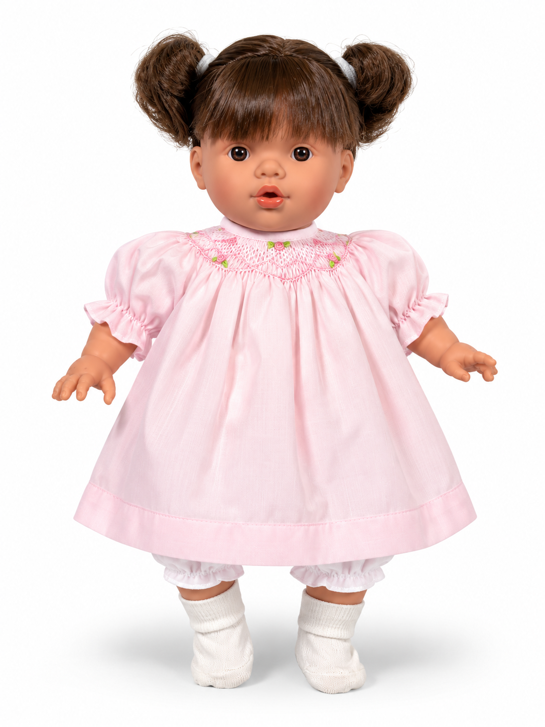 Sarah | 15" Short Pigtail Brunette Doll