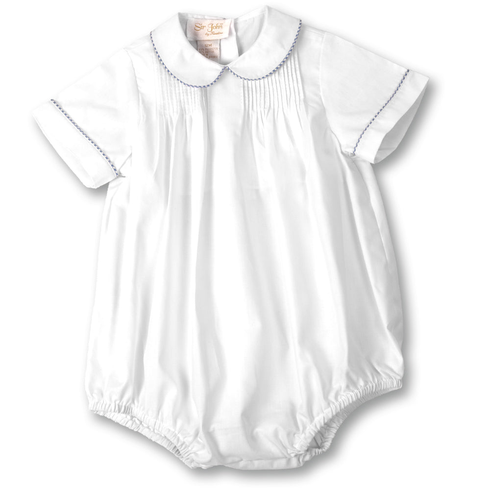 White Boy Bubble L.Blue Gingham Piping 1545 BY