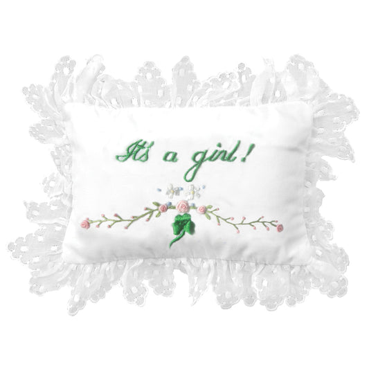 It's A Boy/Girl! Shamrock Embroidered Mini Pillow 243