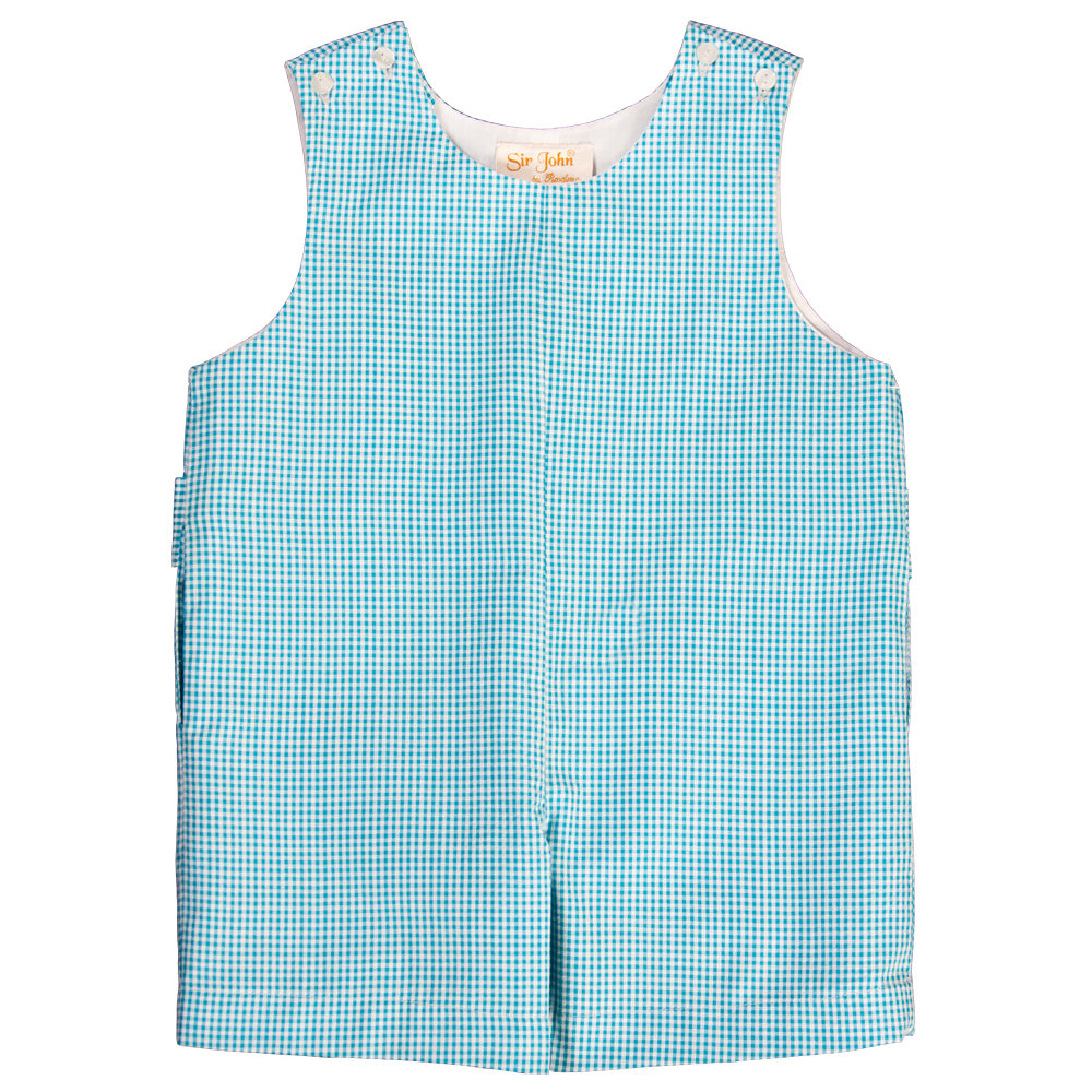 Turquoise Seersucker Romper 17SP AYR 5943 R
