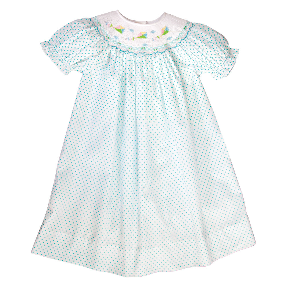 Kites Jade Dotted Smocked Bishop 19SU 6583 A