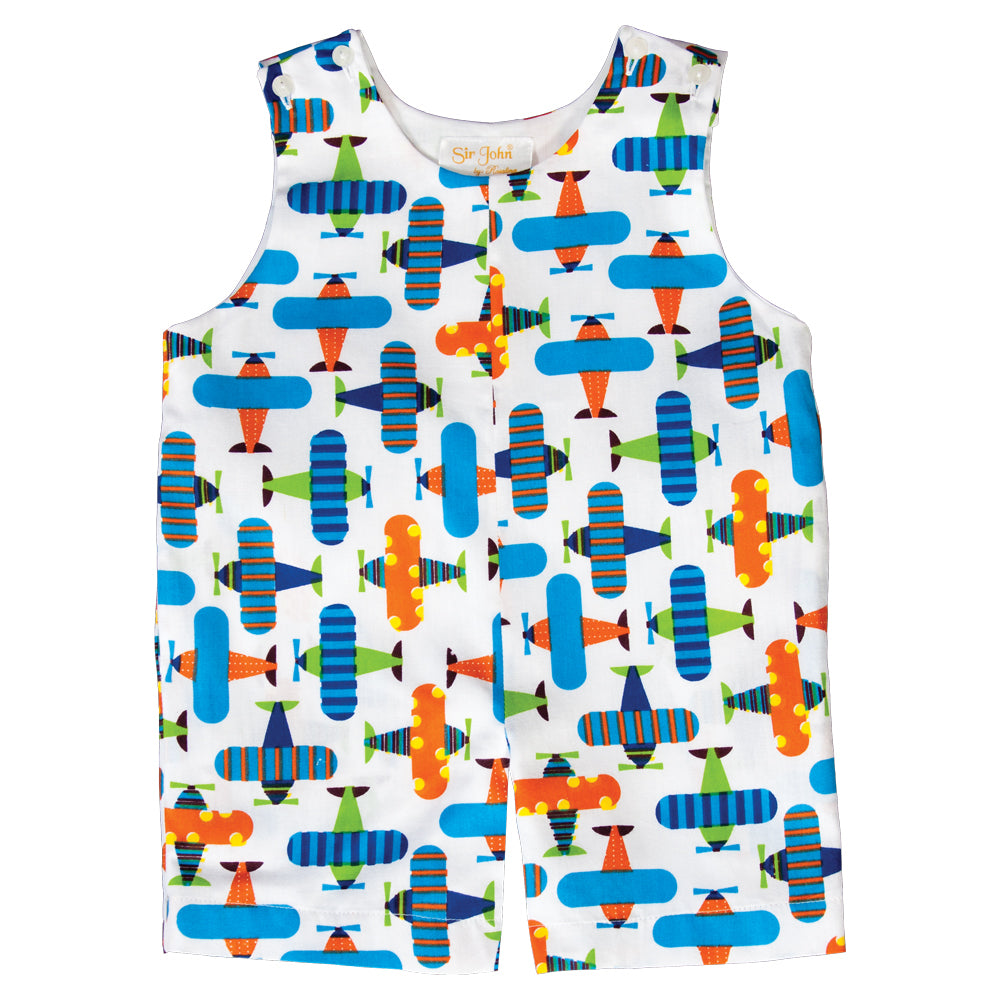 Airplane Print White Romper 20SU 6742 R