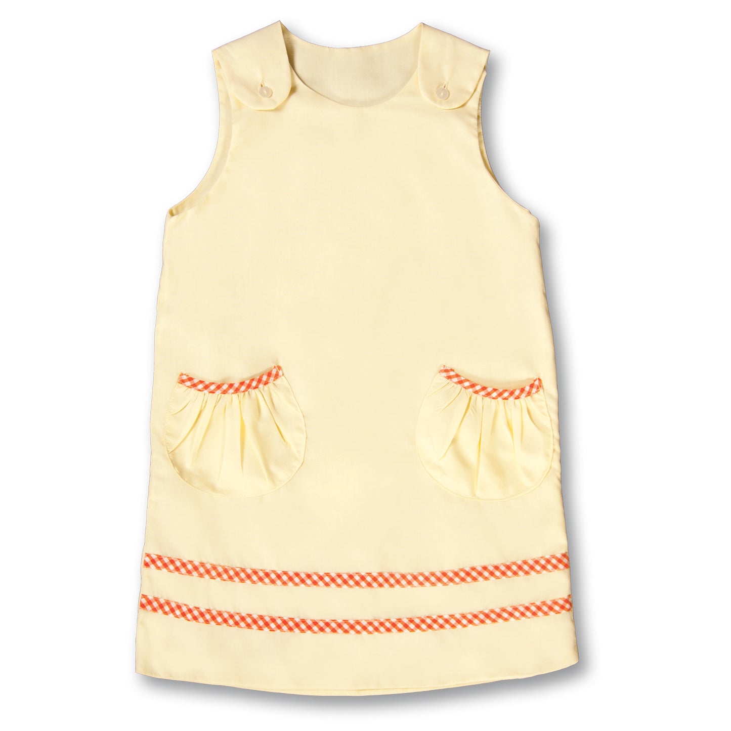 Plain Jane Yellow w/Pink Gingham Reversible Aline 17F 7010 C