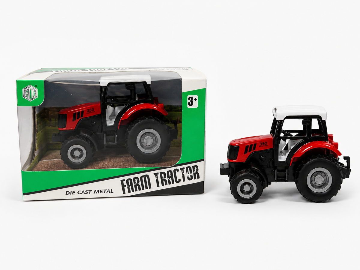 Die-Cast Metal Farm Tractor Toy – HT6388