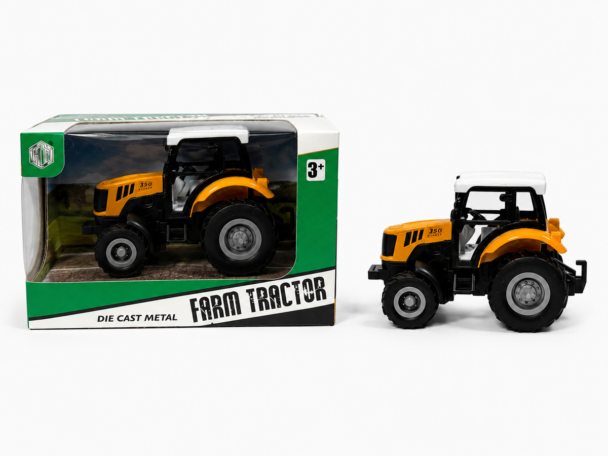 Die-Cast Metal Farm Tractor Toy – HT6388