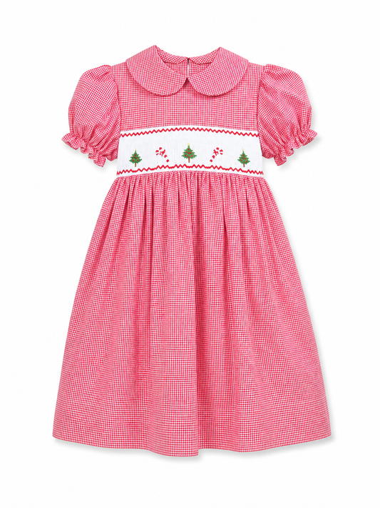 Red Gingham Christmas Trees and Candy Canes #10039D