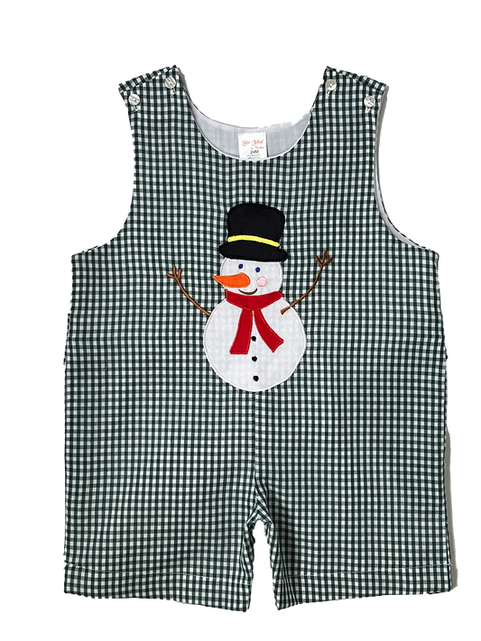 Snowman Applique Boy's Romper