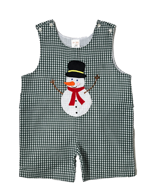 Snowman Applique Boy's Romper
