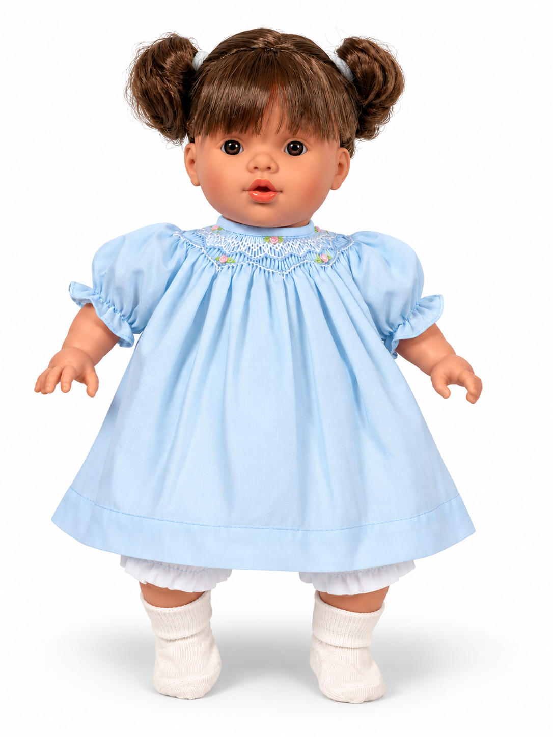 Sarah | 15" Short Pigtail Brunette Doll