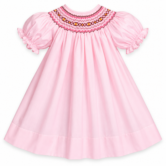 Addison Pink English Smocked Bishop