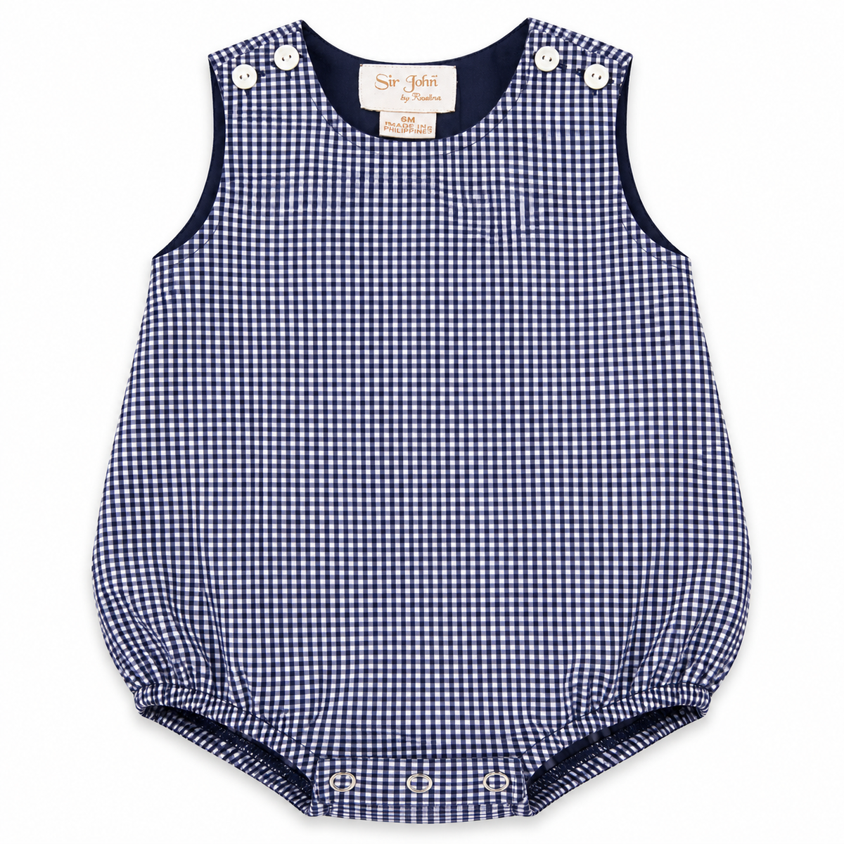 Dark Blue Gingham Bubble