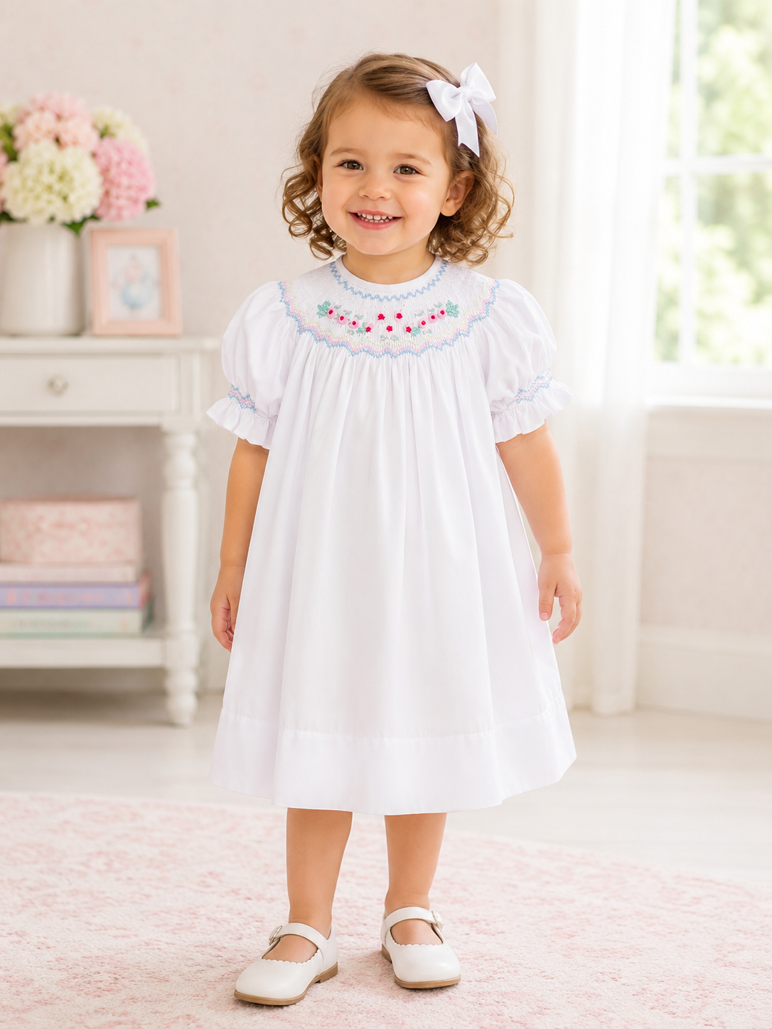 Bishop Bullion Flowers in White #10098A