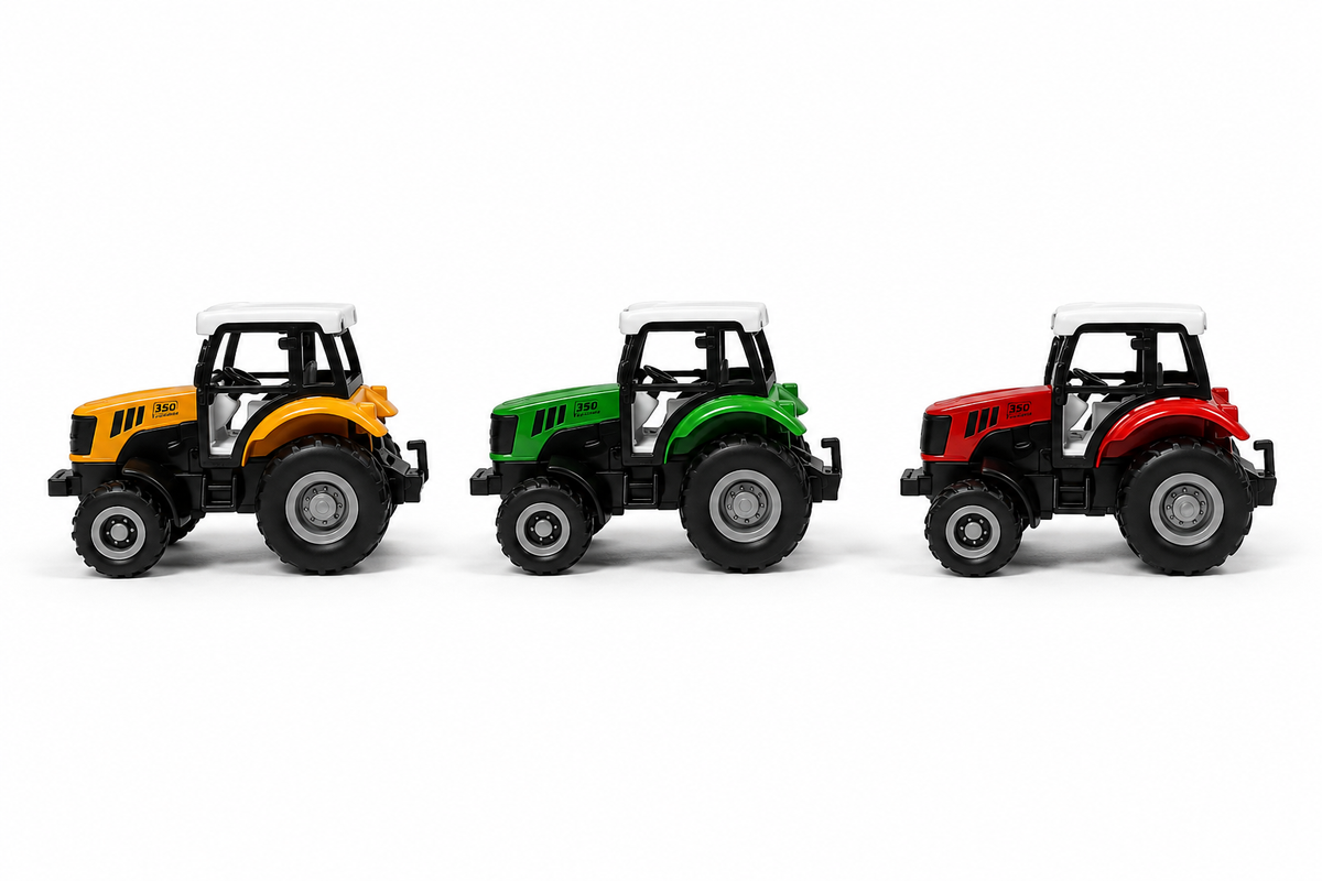 Die-Cast Metal Farm Tractor Toy – HT6388