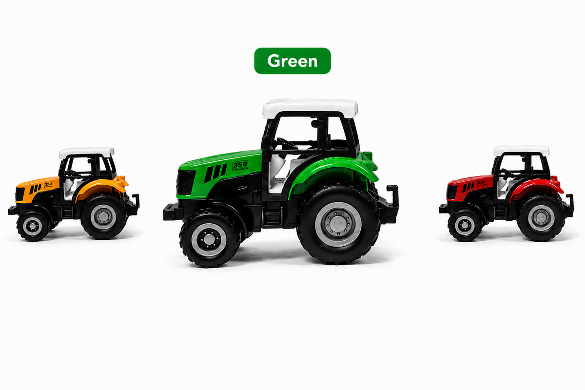 Die-Cast Metal Farm Tractor Toy – HT6388