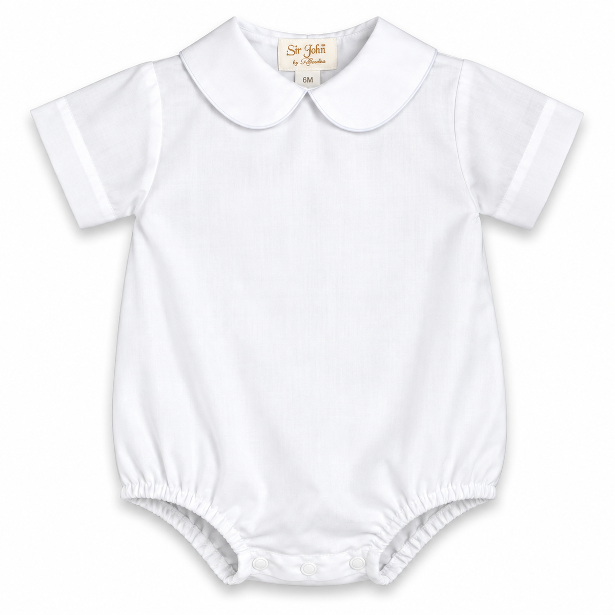 Boy White Short Sleeve Bubble