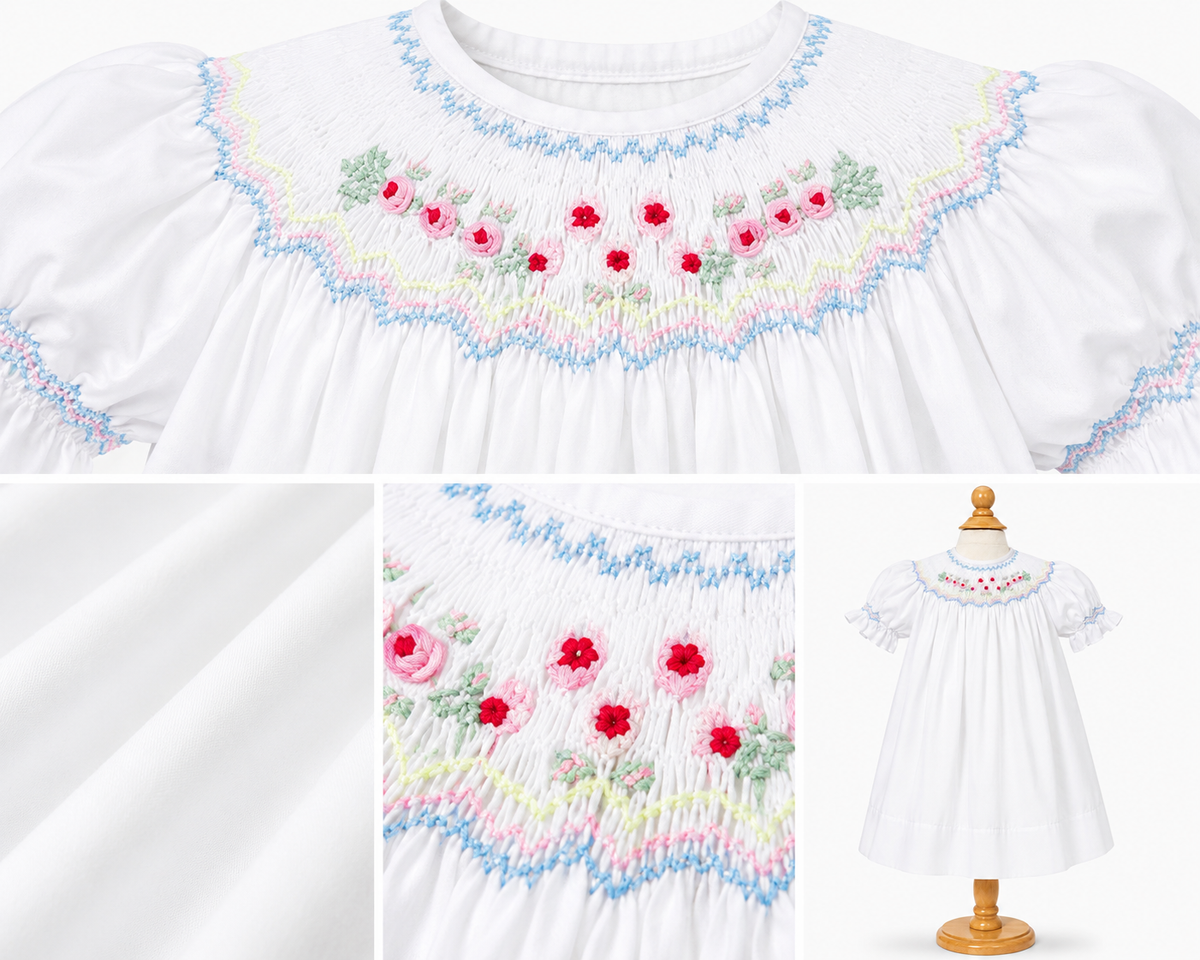 Bishop Bullion Flowers in White #10098A
