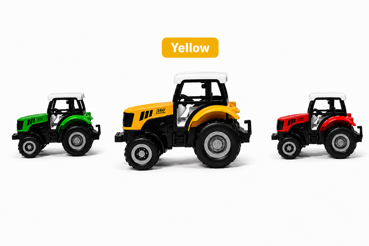 Die-Cast Metal Farm Tractor Toy – HT6388