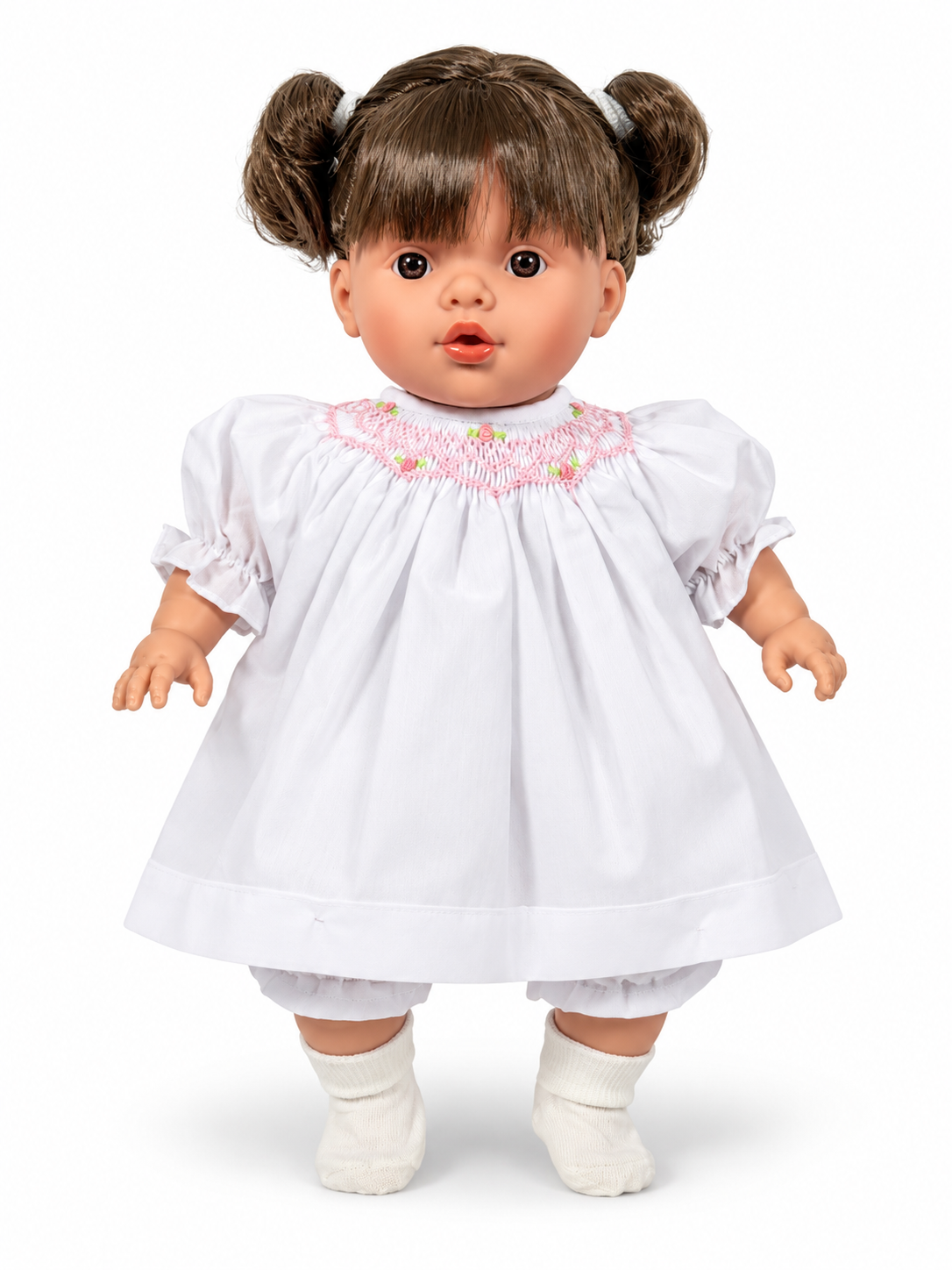 Sarah | 15" Short Pigtail Brunette Doll
