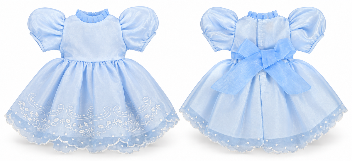 18" Doll Dress - Elegant Organza Embroidery