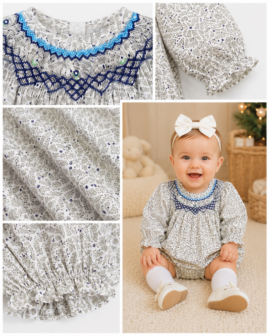 Bubble Girl Long Sleeve Navy Blue Print 10138BUG
