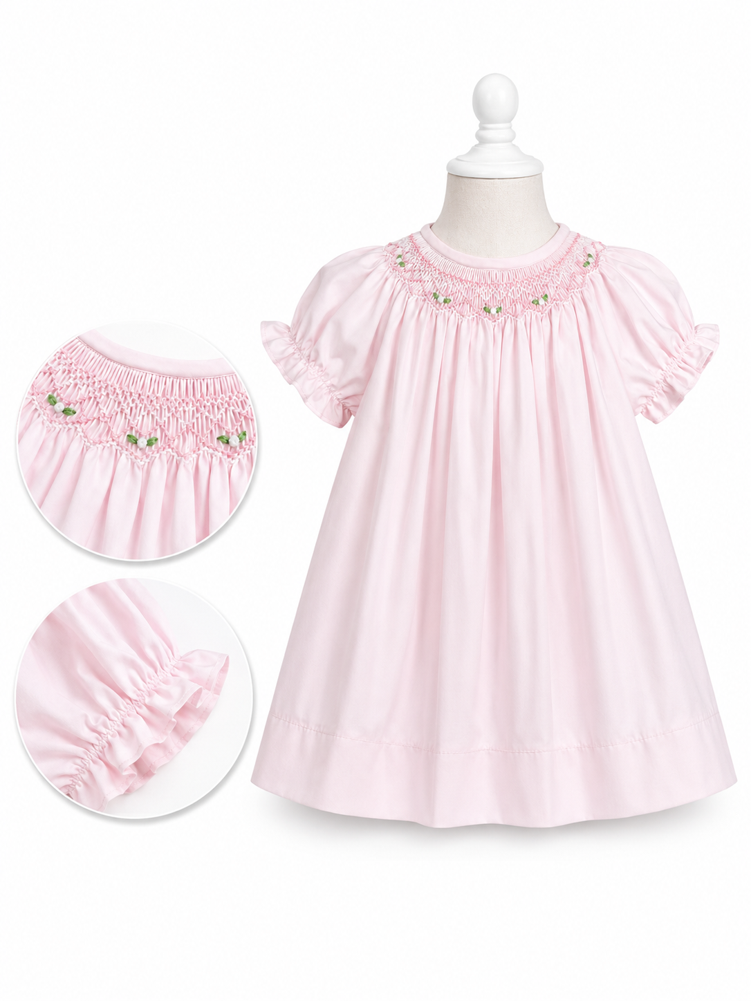 Day-gown Floral Smocked Bishop Dress 10111DGG
