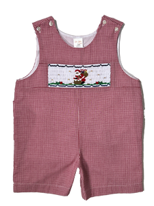 Santa on Chimney Smocked Boys Romper