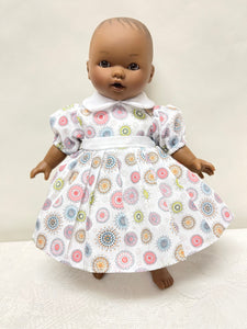 Multi Color Circles Print 10 inch Doll Dress (Doll Sold Separately)