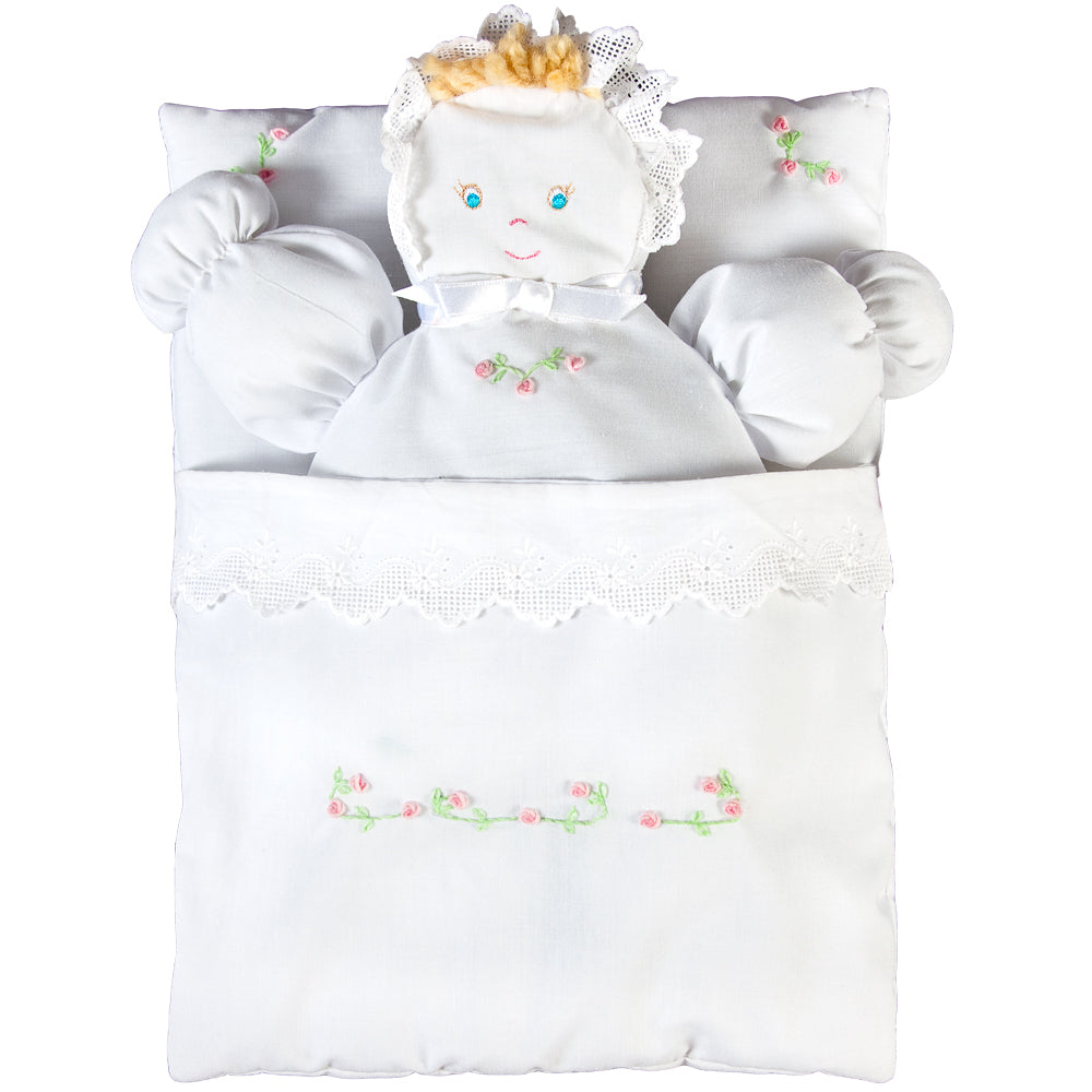 White Rose Bullion Bunting Doll 1013W