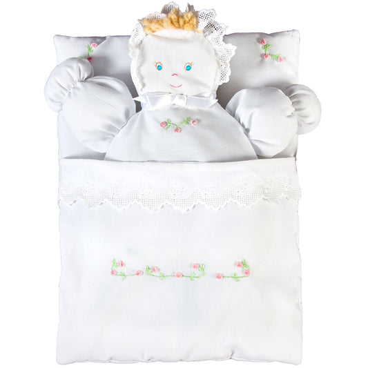 White Rose Bullion Bunting Doll 1013W
