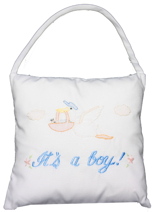 It's A Boy! Embroidered Mini Pillow 1046B