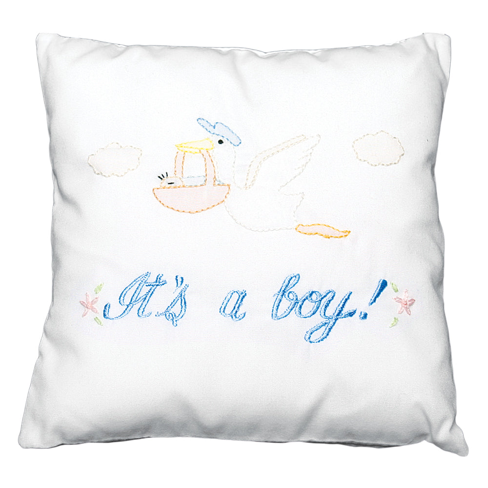 It's A Boy! Embroidered Mini Pillow 1046B