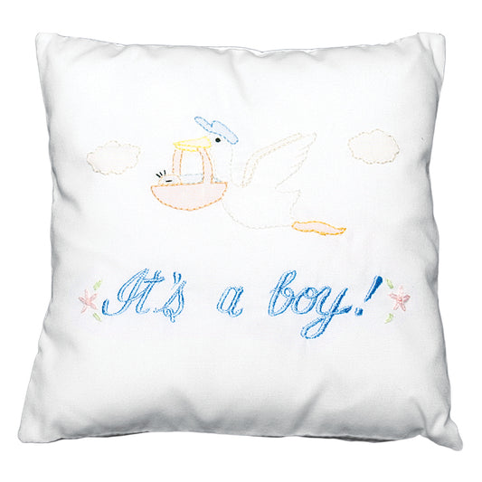 It's A Boy! Embroidered Mini Pillow 1046B