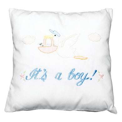 It's A Boy! Embroidered Mini Pillow 1046B