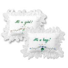 It's A Boy/Girl! Shamrock Embroidered Mini Pillow 243