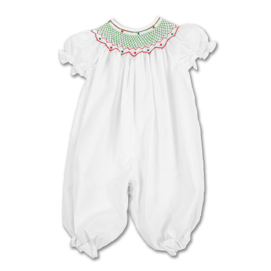 Christmas Carla Smocked White Knicker 12H 2675 K