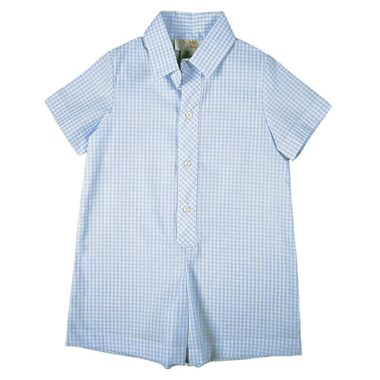 Blue Gingham Shortall AYR 3076 SA BL