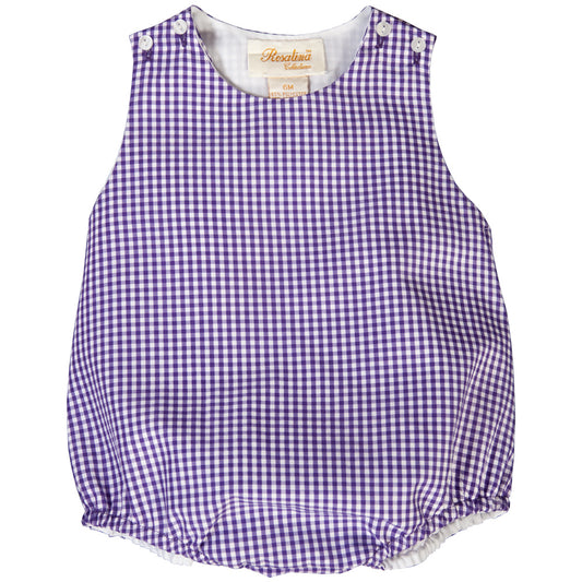 Purple Gingham Unisex Bubble AYR 3643 BU PU