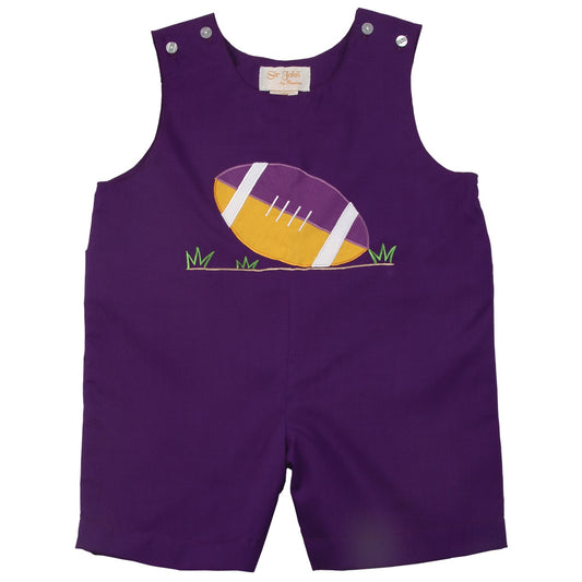 Football Royal Purple Applique Romper AYR 4206 R
