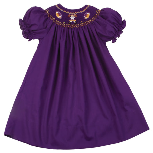 Football Cheer Royal Purple Smocked Bishop AYR 4206 A