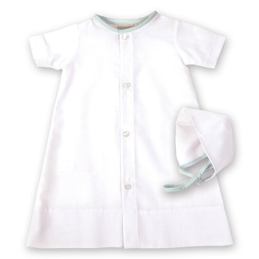 Blue Trimmed Daygown with Bonnet AYRD 4310 B