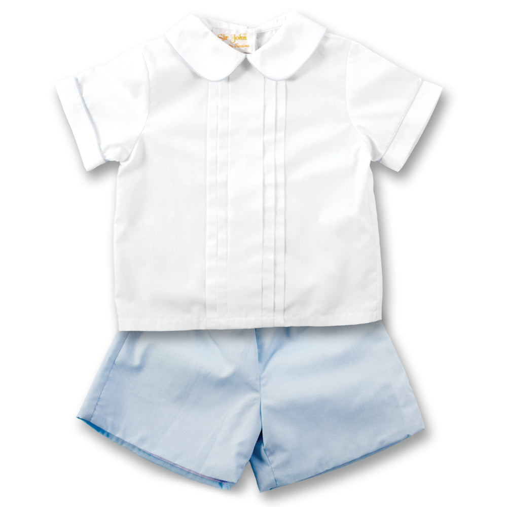 White & Blue 2 pc. Short Set AYR 4316 SS2