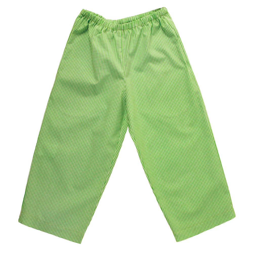 Green Gingham Pants with Pockets 13F 4542 A GR