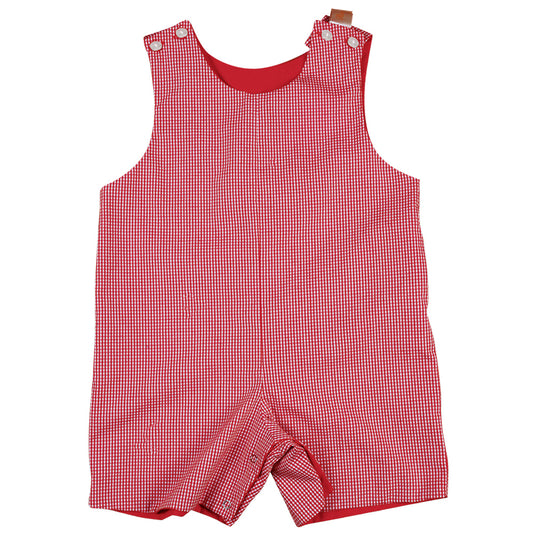 Red Reversible Gingham Romper AYR 4705 R RED
