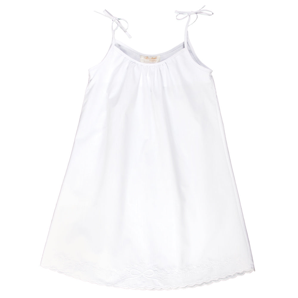 Optic White Embroidered Spaghetti Strap Sundress 5042 SD