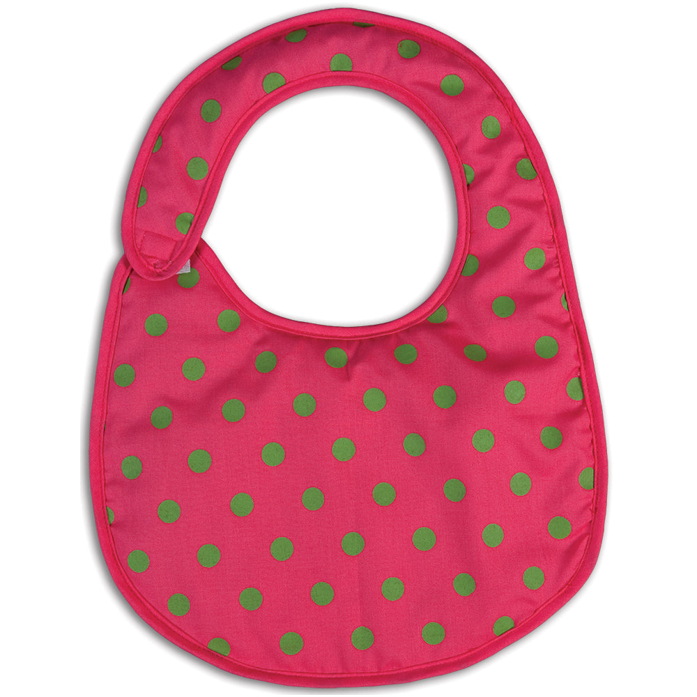 Fuchsia Polka Dot Bib 14F 5067 BIB FU