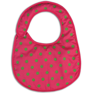 Fuchsia Polka Dot Bib 14F 5067 BIB FU