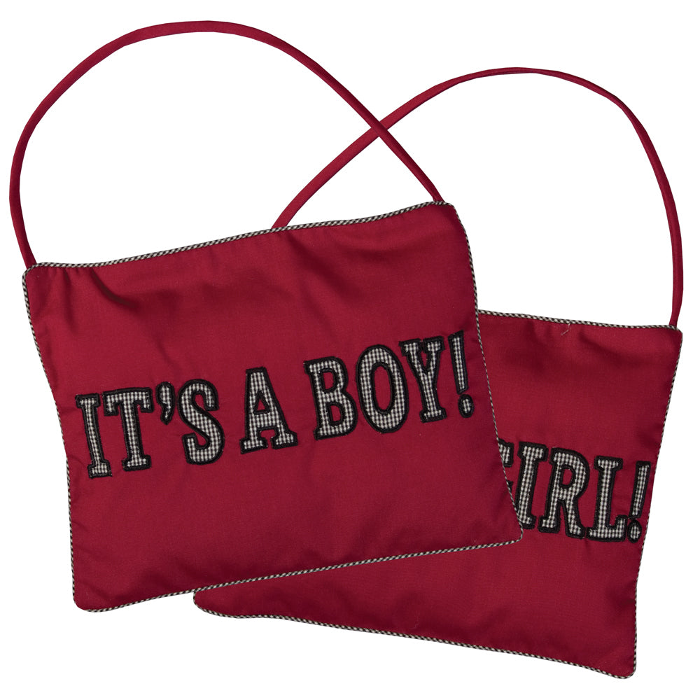 It's A Boy/Girl! Maroon Mini Pillow 5157