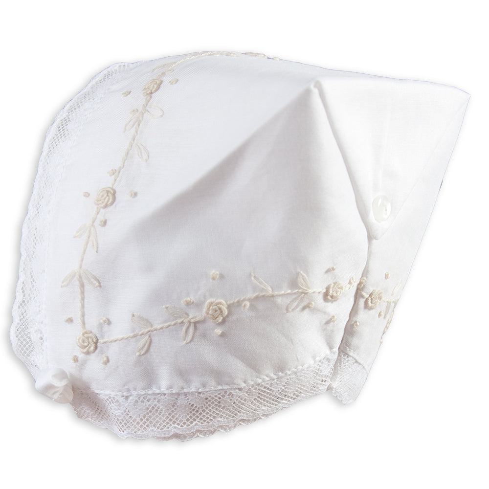 Jules White Hankie Bonnet with Lace 5300