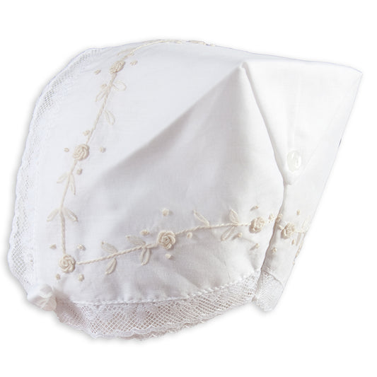 Jules White Hankie Bonnet with Lace 5300